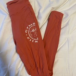 Gymshark legacy collection leggings brick red
